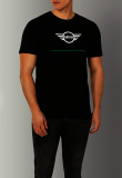 Мужская футболка MINI T-Shirt CI Wing Logo Men’s, Black/British Green, артикул 80145A0A579