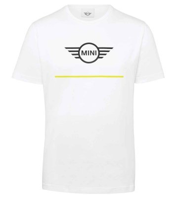 Мужская футболка MINI T-Shirt CI Wing Logo, White/Energetic Yellow/Black