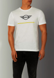 Мужская футболка MINI T-Shirt CI Wing Logo, White/Energetic Yellow/Black, артикул 80145A0A567