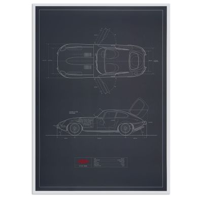Постер Jaguar E-Type Artwork-Poster, Limited Edition