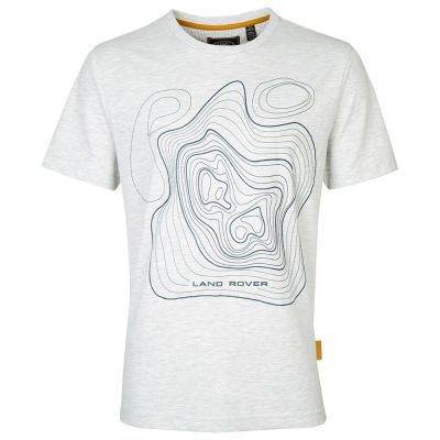 Мужская футболка Land Rover Men's Relief Map T-Shirt, Grey