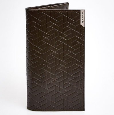 Кожаное портмоне на магнитах Lexus Wallet, Brown Leather