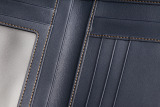 Кожаное портмоне Porsche Leather Purse, Dark Blue/Grey, артикул FKW2000PE