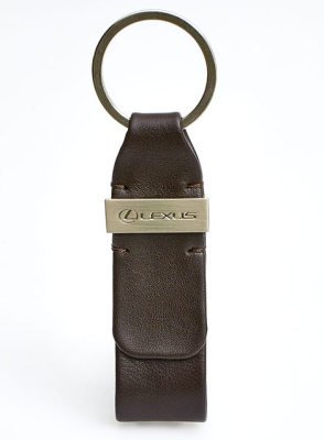 Кожаный брелок для ключей Lexus Keyring, Brown Leather