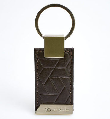 Кожаный брелок для ключей Lexus Keyring, Brown Leather, XX-Pattern