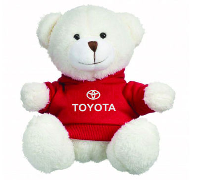 Мягкая игрушка медвежонок Toyota Plush Toy Teddy Bear, White/Red