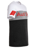 Мужская футболка Audi Sport Shirt, Mens, grey/white, артикул 3132001602