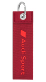 Текстильный брелок Audi Sport Key ring, red, артикул 3182000300