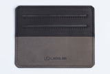 Кожаный футляр для банковских карт Lexus Card Case, Grey/Brown, Yet Collection, артикул LMYC00014L