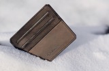 Кожаный футляр для банковских карт Lexus Card Case, Grey/Brown, Yet Collection, артикул LMYC00014L