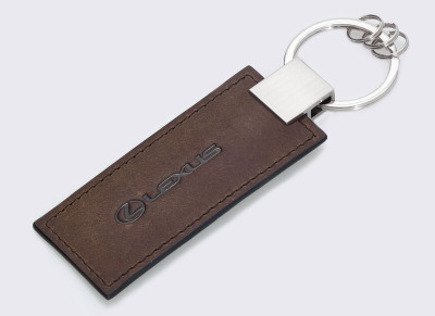 Кожаный брелок для ключей Lexus Keyring, Brown/Black Leather, Yet Collection