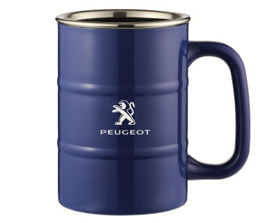 Стальная кружка Peugeot Steel Cup, Barrel Style, Blue