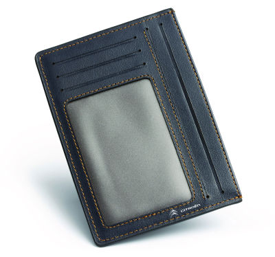 Кожаная обложка для документов Citroen Leather Document Wallet, SM, Dark Blue/Grey