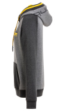 Женская толстовка с капюшоном Audi quattro Hoodie, Womens, grey/yellow, артикул 3132000901