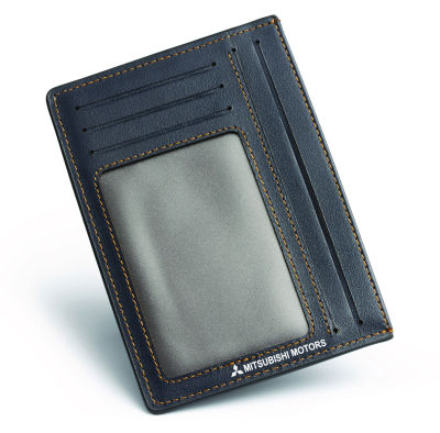 Кожаная обложка для документов Mitsubishi Leather Document Wallet, SM, Dark Blue/Grey