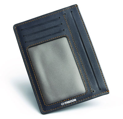 Кожаная обложка для документов Mazda Leather Document Wallet, SM, Dark Blue/Grey