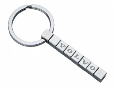 Брелок кубики Volvo Letter Logo Keychain, Metall, Silver