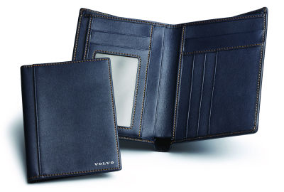 Кожаное портмоне Volvo Leather Purse, Dark Blue/Grey