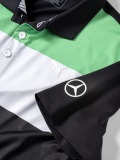 Детская рубашка-поло Mercedes Children's Golf Polo Shirt, green / black / white, артикул B66450379