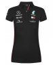 Женская рубашка-поло Mercedes-AMG Petronas Team Polo Shirt Ladies, 2020 Season, Black