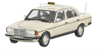 Масштабная модель Mercedes-Benz 200 W 123 (1980-1985) Taxi, Scale 1:18, Beige