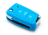 Силиконовый чехол для ключа Volkswagen Key Cover, Golf 7 (MQB), Light Blue, артикул 000087012AN3H1