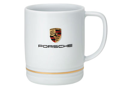 Кружка Porsche Crest Cup STD, White/Gold