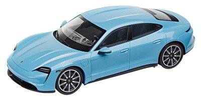 Модель автомобиля Porsche Taycan 4S, Frozen Blue Metallic, Scale 1:18