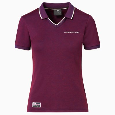 Женская рубашка-поло Porsche Polo-Shirt, Women, Heritage, Bordeaux Red and Blue