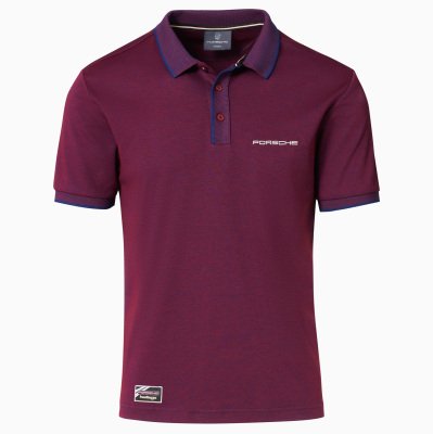 Мужская рубашка-поло Porsche Polo-Shirt, Men, Heritage Collection, Bordeaux Red and Blue