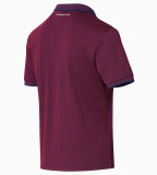 Мужская рубашка-поло Porsche Polo-Shirt, Men, Heritage Collection, Bordeaux Red and Blue, артикул WAP3200XS0LHRT