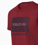 Мужская футболка Porsche 924 Collection Men’s T-shirt, Bordeaux Red, артикул WAP44000S0L924
