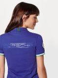 Женское поло Porsche Polo-Shirt, Women, Martini Racing Collection, Blue, артикул WAP9210XS0LMRH