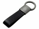 Кожаный брелок Mercedes-Benz Logo Keychain, Metall/Leather, Black/Silver