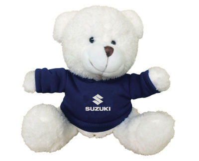Плюшевый мишка Suzuki Plush Toy Teddy Bear, White/Blue