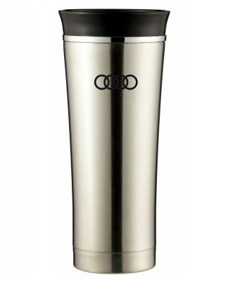 Термокружка Audi Rings Thermo Mug, Silver/Black, 420 ml