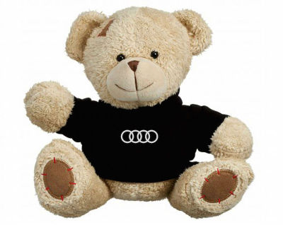 Плюшевый мишка Audi Plush Toy Teddy Bear, Beige/Black