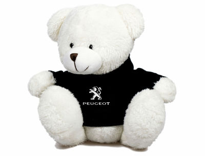 Плюшевый мишка Peugeot Plush Toy Teddy Bear, White/Black