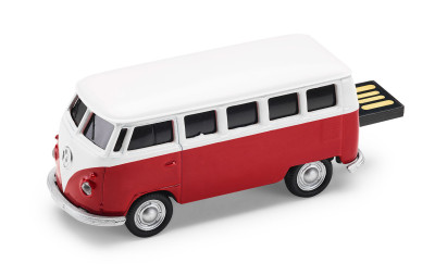 Флешка Volkswagen T1 Bulli USB Storage Flash Drive, White/Red