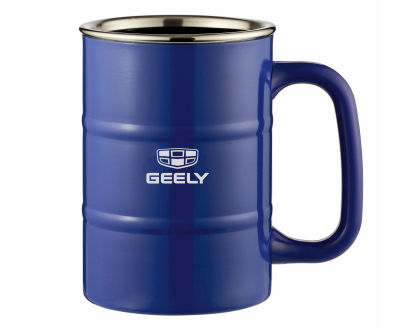 Металлическая кружка Geely Cup, Barrel Style, Blue