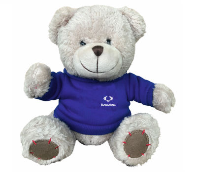 Плюшевый медведь SsangYoung Plush Toy Bear, Beige/Blue