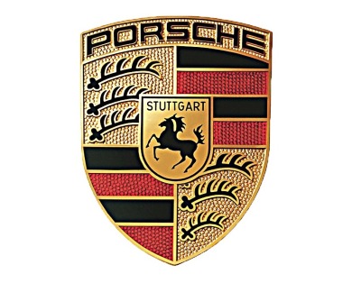 Наклейка герб Porsche Crest Sticker, Size 5 х 6,5 cm.