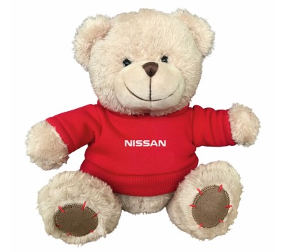 Плюшевый мишка Nissan Plush Toy Teddy Bear, Beige/Red
