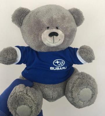 Мягкая игрушка медвежонок Subaru Plush Toy Teddy Bear, Grey/Blue