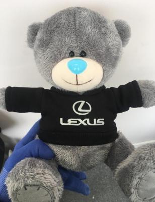 Мягкая игрушка медвежонок Lexus Plush Toy Teddy Bear, Grey/Black