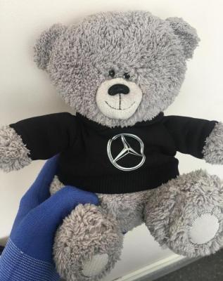 Плюшевый мишка Mercedes-Benz Plush Toy Teddy Bear, Grey/Black