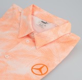 Мужская рубашка Mercedes Shirt, Short Sleeve, Golf Collection, Men's, White / Orange, артикул B66450522