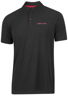 Мужская рубашка-поло Mercedes-AMG Men's Polo Shirt, Black / Red