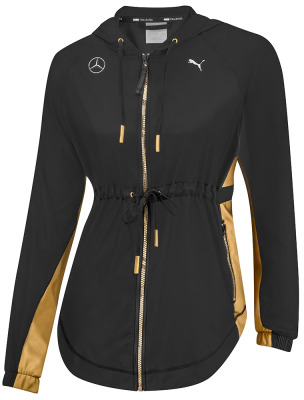 Женская ветровка Mercedes Wind Jacket, Ladies, Black/Gold