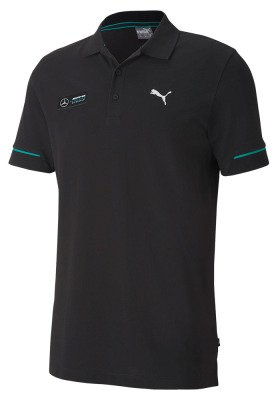 Мужская рубашка-поло Mercedes-AMG, Men's Polo Shirt, Black, MY2021